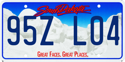 SD license plate 95ZL04