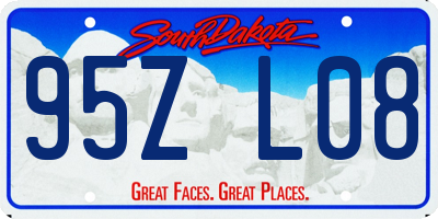 SD license plate 95ZL08