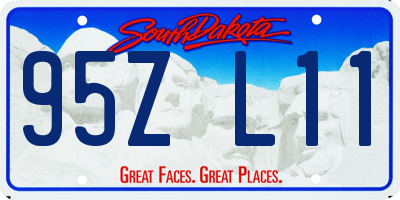 SD license plate 95ZL11