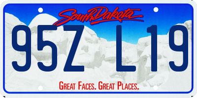 SD license plate 95ZL19