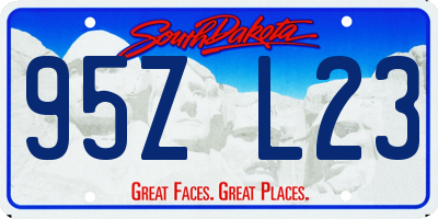 SD license plate 95ZL23