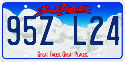 SD license plate 95ZL24