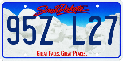 SD license plate 95ZL27