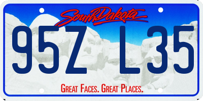 SD license plate 95ZL35
