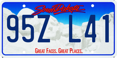 SD license plate 95ZL41