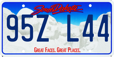 SD license plate 95ZL44
