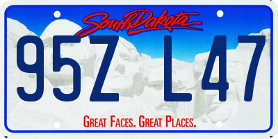 SD license plate 95ZL47