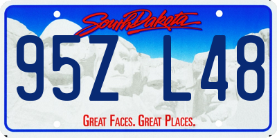 SD license plate 95ZL48