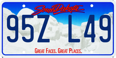 SD license plate 95ZL49