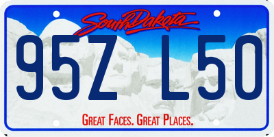 SD license plate 95ZL50