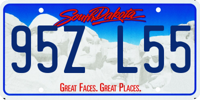 SD license plate 95ZL55