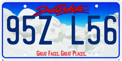 SD license plate 95ZL56