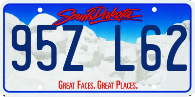 SD license plate 95ZL62