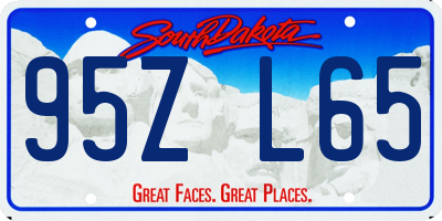 SD license plate 95ZL65