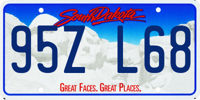 SD license plate 95ZL68