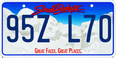 SD license plate 95ZL70