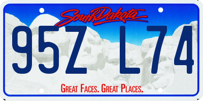 SD license plate 95ZL74