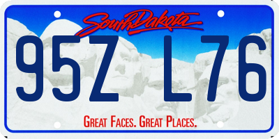 SD license plate 95ZL76