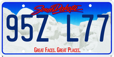 SD license plate 95ZL77