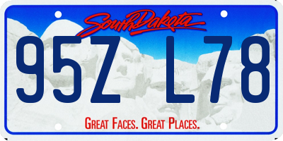 SD license plate 95ZL78