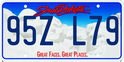 SD license plate 95ZL79