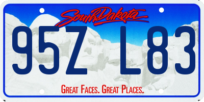 SD license plate 95ZL83
