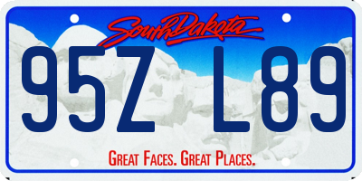 SD license plate 95ZL89