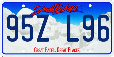 SD license plate 95ZL96