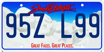 SD license plate 95ZL99