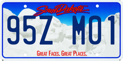 SD license plate 95ZM01