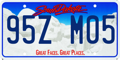 SD license plate 95ZM05
