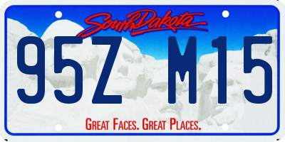 SD license plate 95ZM15