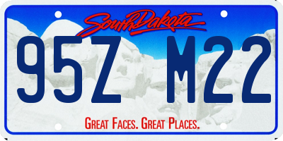 SD license plate 95ZM22