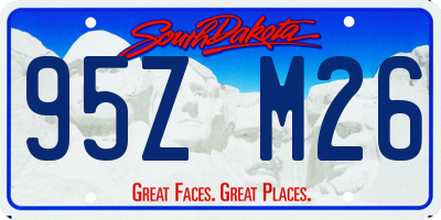 SD license plate 95ZM26