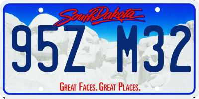 SD license plate 95ZM32