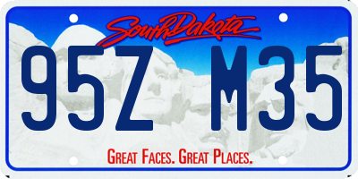 SD license plate 95ZM35