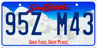 SD license plate 95ZM43