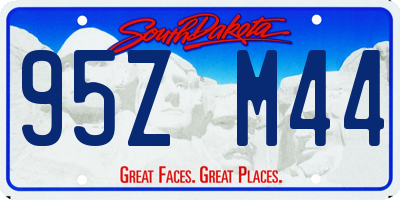 SD license plate 95ZM44