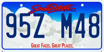 SD license plate 95ZM48