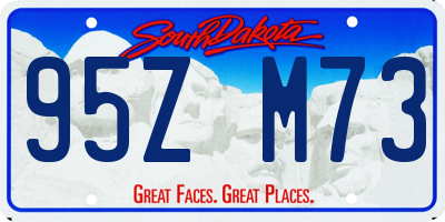 SD license plate 95ZM73