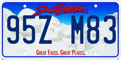 SD license plate 95ZM83