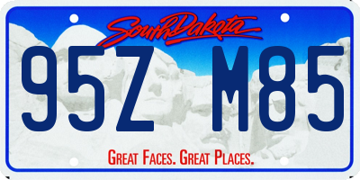 SD license plate 95ZM85