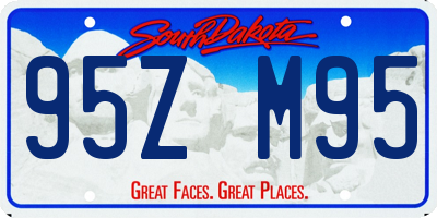 SD license plate 95ZM95