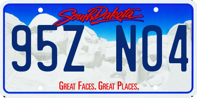 SD license plate 95ZN04