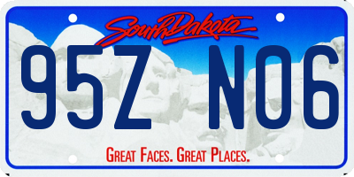 SD license plate 95ZN06
