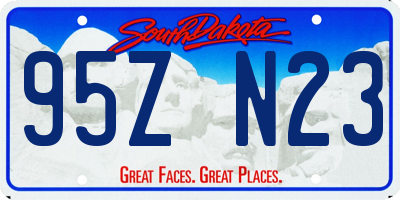 SD license plate 95ZN23