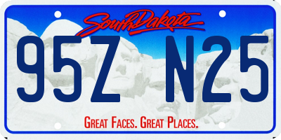 SD license plate 95ZN25