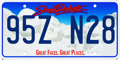 SD license plate 95ZN28
