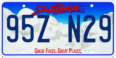 SD license plate 95ZN29