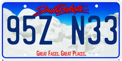 SD license plate 95ZN33